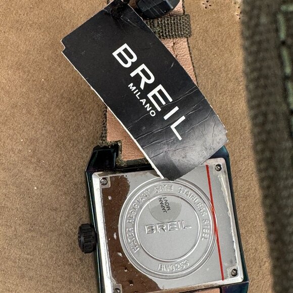 Spectacular Breil Milano BW0259 Asymmetrical Rectangular Orange Arabic Numerals - Picture 8 of 9